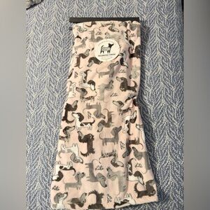 Berkshire Lili Chin Pink and Gray Doggie Drawings Dachshund Decorative Throw